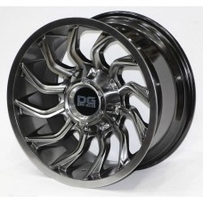 DELUGE 55192 17X9 6X139.7 ET -12 HYPER BLACK